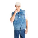 Lee Relaxed Fit Geniş Kesim Denim Yelek, M, L2510254, Mid Indigo-L2510254381, Erkek