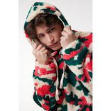 Lee Renkli Kapüşonlu Sherpa Sweatshirt Kadın Regular Fit Normal Kesim 2XL Model