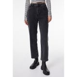 Lee Rider Slim Fit Dar Kesim Normal Bel Dar Paça Siyah Kadın Esnek Jean Denim Kot Pantolon L35FQBD59 Siyah