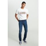 Lee Rider Slim Fit Dar Kesim Normal Bel Erkek Koyu Mavi Esnek Jean Kot Pantolon