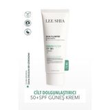 Lee Shia Cilt Dolgunlaştırıcı 50+ SPF Güneş Kremi - 75 ml - Yüksek Koruma (Cica, Hyalüronik Asit, Niasinamid)