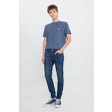 Lee Skinny Fit Çok Dar Kesim Normal Bel Çok Dar Paça Erkek Malone Mavi Esnek Jean Denim Kot Pantolon