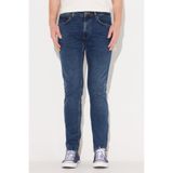 Lee Slim Fit Dar Kesim Normal Bel Dar Paça Luke Erkek Mavi Pamuklu Esnek Jean Denim Kot Pantolon