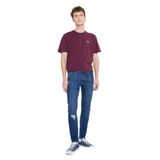 Lee Slim Fit Dar Kesim Normal Bel Dar Paça Luke Erkek Mavi Yırtık Jean Denim Kot Pantolon, 33-30