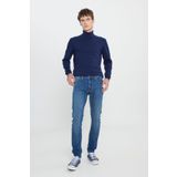 Lee Slim Fit Dar Kesim Normal Bel Daralan Paça Luke Erkek Mavi Pamuklu Esnek Jean Kot Pantolon
