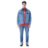 Lee Slim Fit Pamuk Denim Kot Ceket, 2XL, L89Z, Mid Blue-L89ZLJPI, Erkek