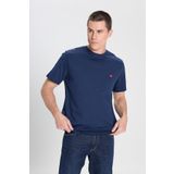 Lee Wrangler Erkek W7NM203877 Relaxed Fit Small Logo T-shirt / Navy Standart