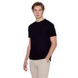 Lee Yumuşak Dokulu Regular Fit Bisiklet Yaka Basic Tişört, S, L2610123, Black-L2610123001, Erkek