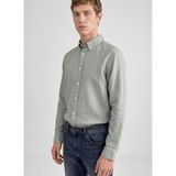 Lee%100 Keten Regular Fit Normal Kesim Gömlek, S, L2510549, Light Green-L2510549299, Erkek