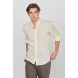 Lee%100 Keten Regular Fit Normal Kesim Sarı Gömlek, 2XL, L2510549, Yellow-L2510549200, Erkek