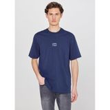 Lee%100 Pamuk Nefes Alan Kumaş Loose Fit Rahat Kesim Logo Detaylı Tişört, L, L2520302, Navy-L2520302410, Erkek