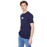 Lee%100 Pamuk Nefes Alan Kumaş Regular Fit Logo Detaylı Tişört, 2XL, L2610071, Navy-L2610071410, Erkek