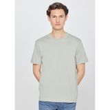 Lee%100 Pamuk Regular Fit Bisiklet Yaka Basic Tişört, M, L2520112, Light Green-L2520112299, Erkek
