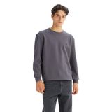 Lee%100 Pamuk Regular Fit Bisiklet Yaka Logo Detaylı Sweatshirt, L, L2520367, Gray-L2520367035, erkek