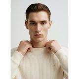 Lee%100 Pamuk Regular Fit Bisiklet Yaka Patch Logo Sweatshirt, XL, L2520367, Beige-L2520367614, erkek