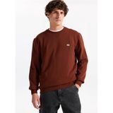 Lee%100 Pamuk Regular Fit Normal Kesim Bisiklet Yaka Kiremit Rengi Sweatshirt, M, L81IRY, LuxBrown-L81IRY906, erkek