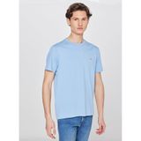 Lee%100 Pamuk Regular Fit Normal Kesim Bisiklet Yaka Logo Detaylı Tişört, 3XL, L60UFQ, Blue-L60UFQ400, Erkek