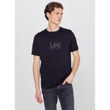 Lee%100 Pamuk Regular Fit Normal Kesim Logo Detaylı Tişört, M, L2610101, Black-L2610101001, Erkek