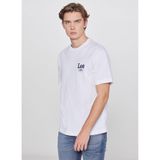 Lee%100 Pamuk Relaxed Fit Rahat Kesim Bisiklet Yaka Logo Detaylı Tişört, M, LN328680, White-LN328680100, Erkek