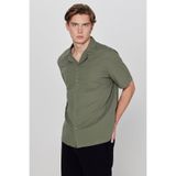 Lee%100 Pamuk Relaxed Fit Rahat Kesim Kısa Kollu Gömlek, S, L2610155, Khaki-L2610155801, Erkek