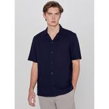 Lee%100 Pamuk Relaxed Fit Rahat Kesim Kısa Kollu Gömlek, S, L2610155, Navy-L2610155410, Erkek