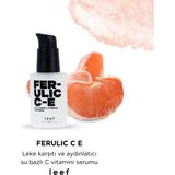 Leef Ferulic C E Serum – %15 C Vitamini %1 Ferulik Asit, Canlandırıcı & Antioksidan Etki, Su Bazlı - C Vitamin Serumu