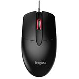 leegicst Kablolu Optik Bilgisayar Faresi - M102 3 Düğmeli USB Kablolu Bilgisayar Faresi Bilgisayarlar Dizüstü Bilgisayarlar için Chromebook MacBook PC Bilgisayar (Siyah)