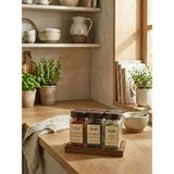 Leelahome 6'lı Set Ahşap Standlı Kare Baharatlık 140 ml - Koyu Kahve - Koyu Kahverengi