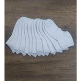 Leement Socks 12 Çift Bambu Dikişsiz Kısa Patik Çorap - Beyaz - 35 - 39