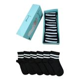 Leement socks Çocuk 6 Çift Kolej Yarım Konç Çorap Premium Seri Burun Dikişsiz Pamuklu siyah 5-6 Yaş