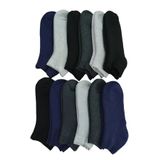 Leement socks Dikişsiz Kışlık Kalın Havlu Patik Çorap 12 Çift Pamuklu Asorti 37-43