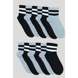 Leement Socks Erkek 12 Çift Yarım Konç Dikişsiz Spor Çorap Kolej Seri - Çok Renkli - 40 - 44