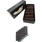 Leement Socks Erkek 6 Çift Dikişsiz Bambu Klasik Çorap - Kahve - 40 - 44