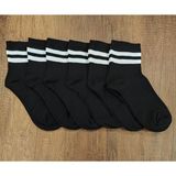 Leement Socks Erkek 6'Lı Orta Konç Spor Çorap Kolej - Siyah - 40 - 44