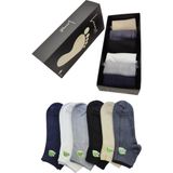 Leement Socks Erkek Bambu 6 Çift Düz Burun Dikişsiz Kısa Patik Çorap Rahat Lastik - Çok Renkli - 40 - 45
