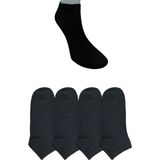 Leement Socks Erkek Dikişsiz 4 Çift Bambu Kısa Patik Çorap - Siyah - 41 - 45