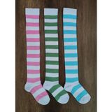Leement Socks Kadın 3 Çift Diz Üstü Şık Pamuklu Çorap - Çok Renkli - 36 - 41