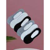 Leement Socks Kadın 6 Çift Jakarlı Örme Dantel Biyeli Babet Çorap - Çok Renkli - 35 - 39