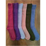 Leement Socks Kadın Dizaltı Yün Çorap 6 Çift Gerçek Yün - Çok Renkli - 36 - 40
