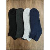 Leement Socks Unisex 4 Çift Havlu Kısa Patik Çorap - Çok Renkli - 36 - 41