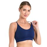 Leepsy Core Ayar Askılı Seamless Bralet - Gün Boyu Konfor - Lacivert - XL