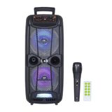 LEERFEI A Bass Usb Fm Bt 2x20 Cm Kablolu Mikrofon Rgb Led Toplantı Parti Eğlence Ses Sistemi