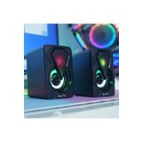 Leerfei Bilgisayar Hoparlörü Rgb Led Işıklı Gaming Oyuncu Hoparlörü 3.5Mm Jack Usb Speaker 1+1 Ses Sistemi 26LZTDQbgc