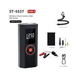 Leerfei ST-5537 Dijital Hava Kompresörü ve Akü Takviye Cihazı 12000MAH – Oto Lastik Şişirme, LED Işık, Sos, Taşınabilir Hava Pompası Jump Starter