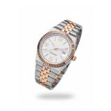 Leerybee Hex Desenli Tarihli Quartz Mekanizmalı Paslanmaz Çelik Erkek Saat