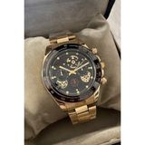 Leerybee Sk-35 Erkek Iskelet Model Vintage Kol Saati - Gold