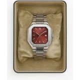 Leerybee Son Trend Metal Kordon Erkek Kol Saati - Gümüş - Bordo
