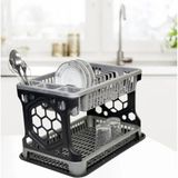 Lees home Leeshome Iki Katlı Modüler Gri Bulaşık Sepeti/bulaşıklık/ Tabaklık - 0,60 x 19 x 29 cm