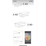 Lees home Leeshome Kapaklı 9'lu Set Tall Clear Buzdolabı & Dolap Içi Düzenleyici Organizer
