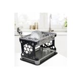 LeesHome Iki Katlı Modüler Gri Bulaşık Sepeti/bulaşıklık/ Tabaklık